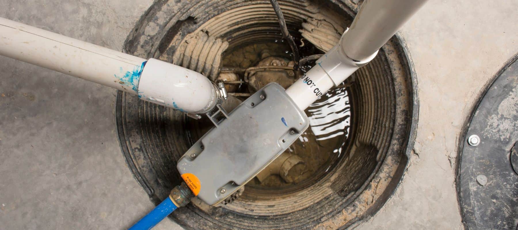 sump pump in a basement